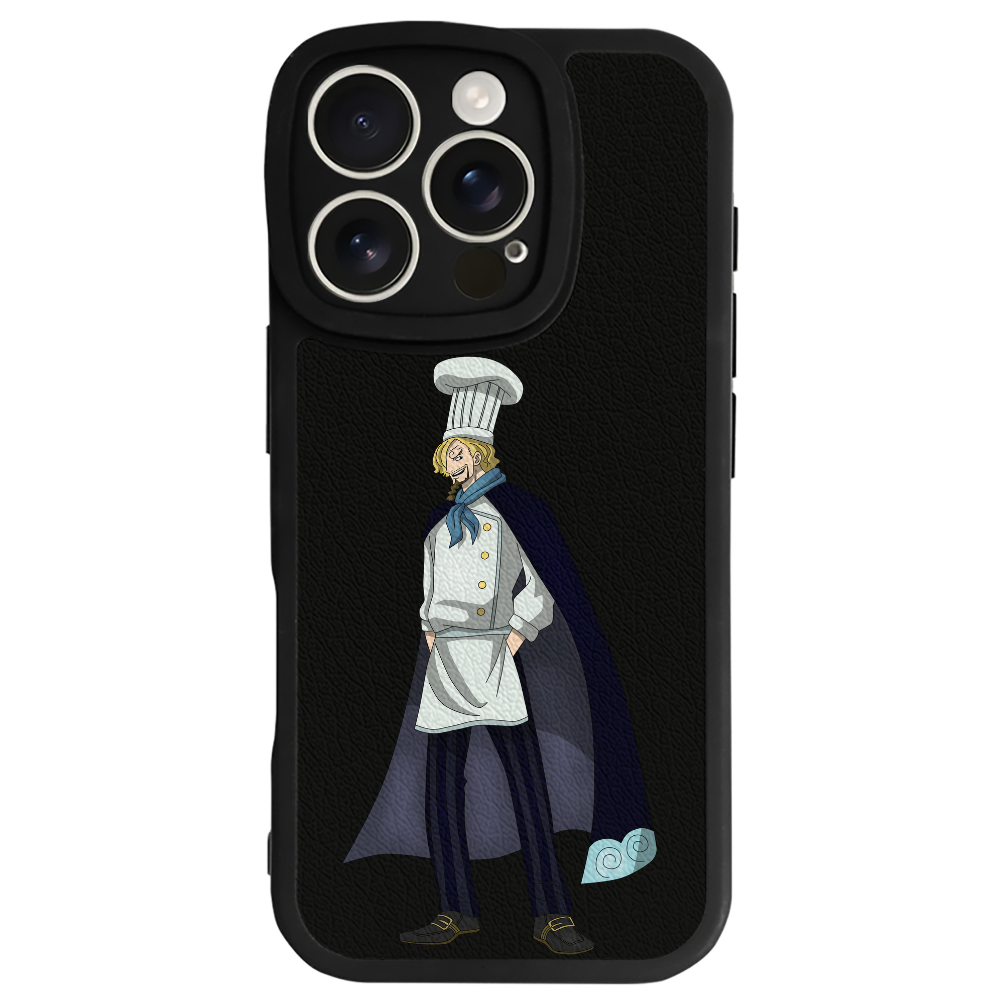 （画像用） ワンピース サンジ ONE PIECE Sanji 【iPhone 16シリーズ対応】シリコンスマホケース（レザー調） 材質：シリコン